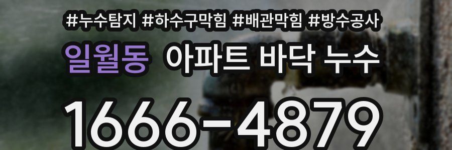 일월동 아파트 바닥 누수