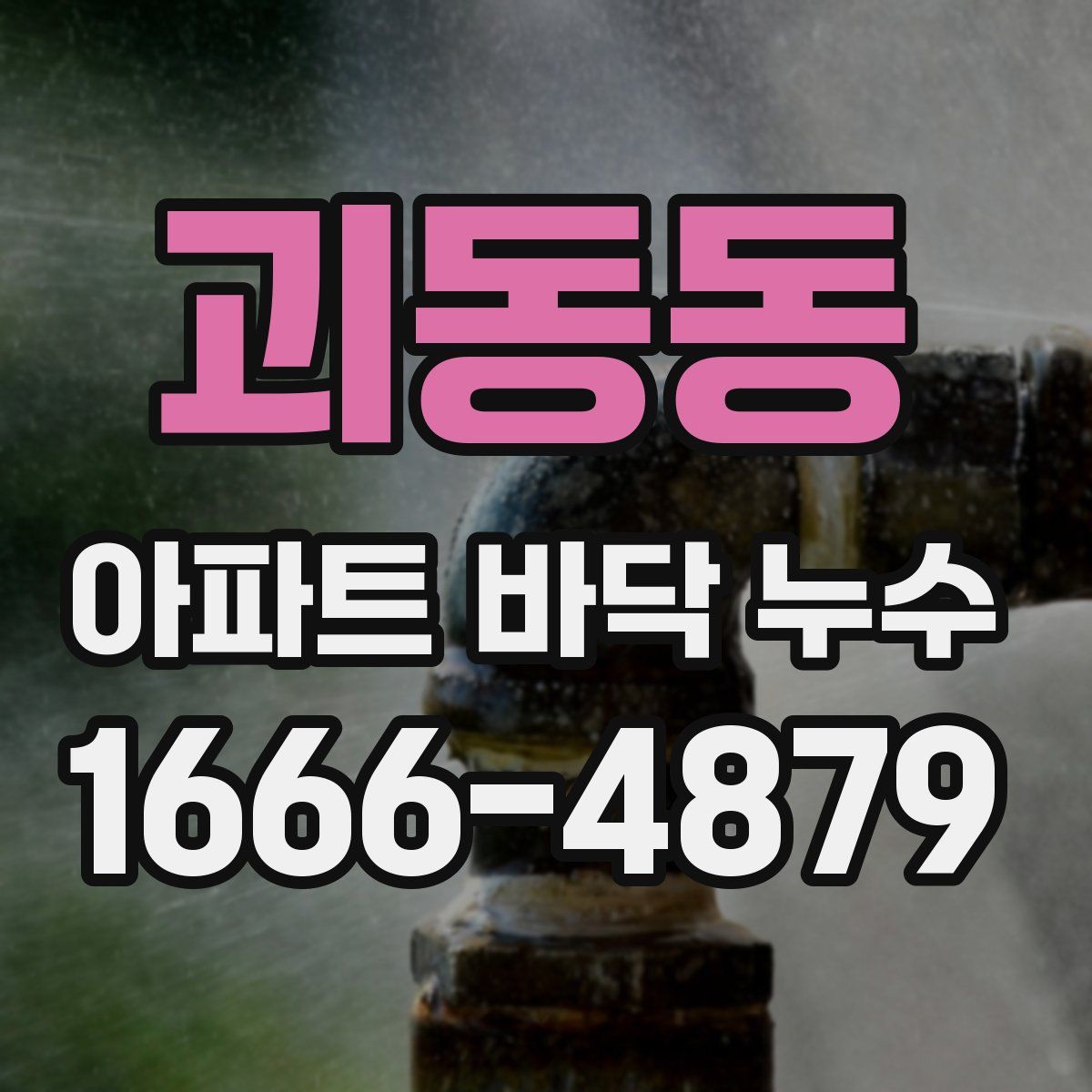 괴동동 아파트 바닥 누수