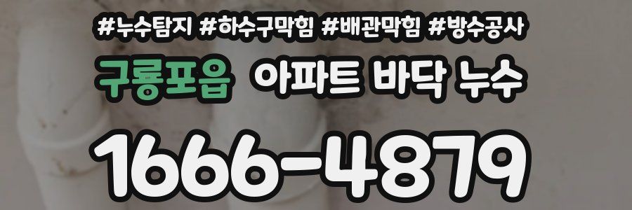 구룡포읍 아파트 바닥 누수