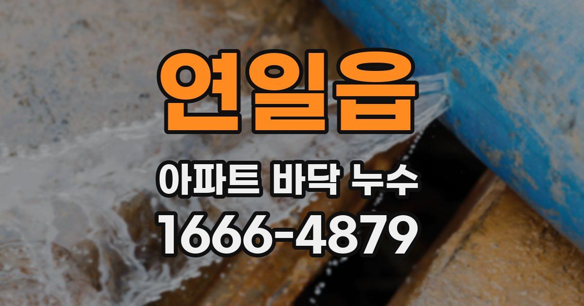 연일읍 아파트 바닥 누수