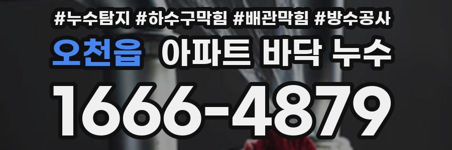 오천읍 아파트 바닥 누수