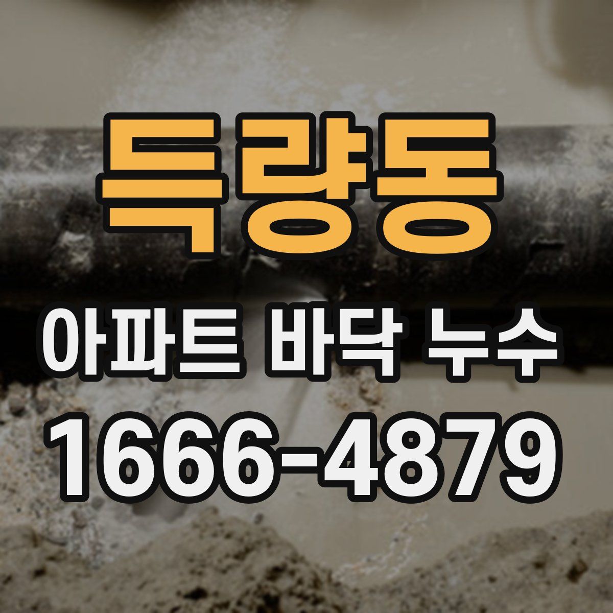 득량동 아파트 바닥 누수