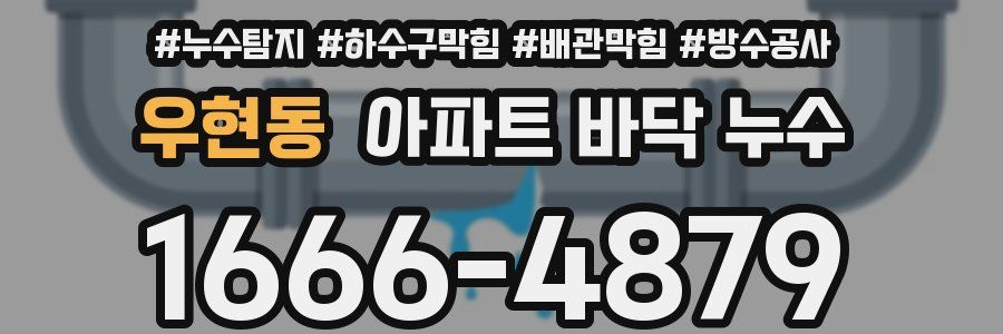 우현동 아파트 바닥 누수