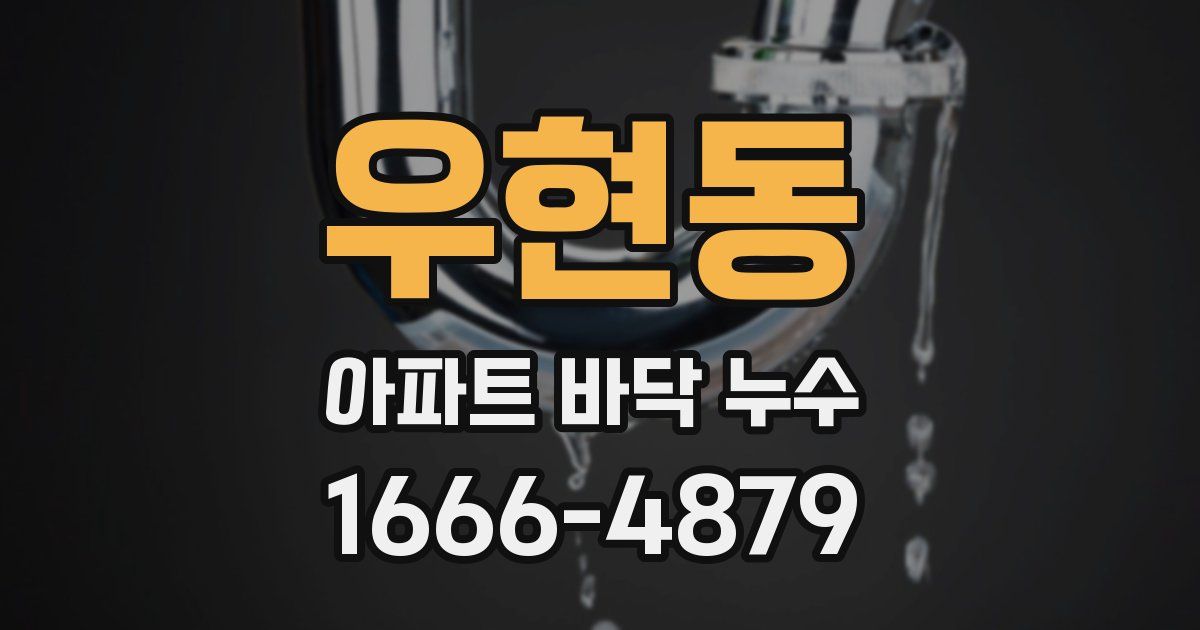 우현동 아파트 바닥 누수