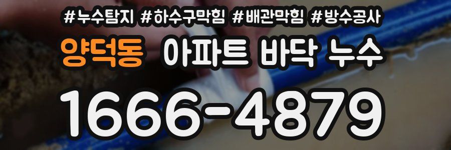 양덕동 아파트 바닥 누수