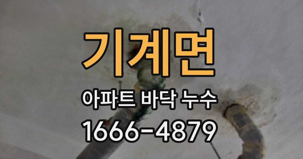 기계면 아파트 바닥 누수
