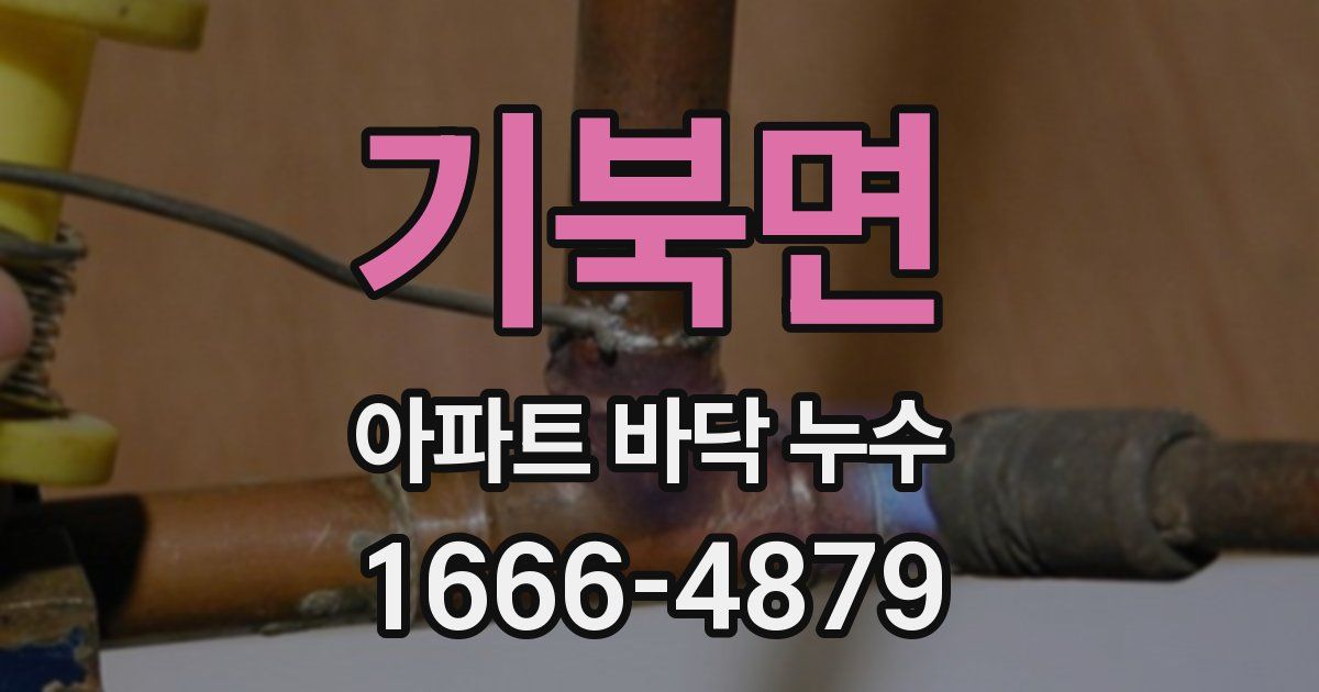 기북면 아파트 바닥 누수