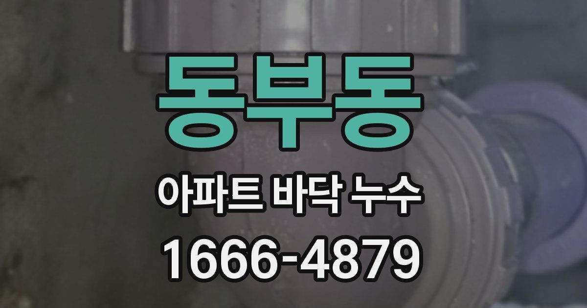동부동 아파트 바닥 누수
