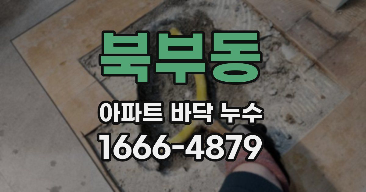 북부동 아파트 바닥 누수