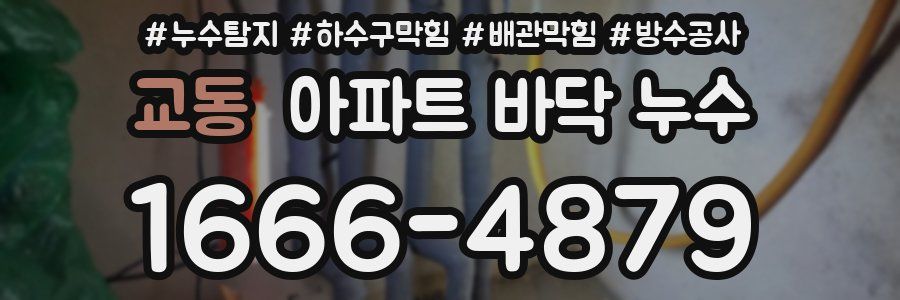 교동 아파트 바닥 누수