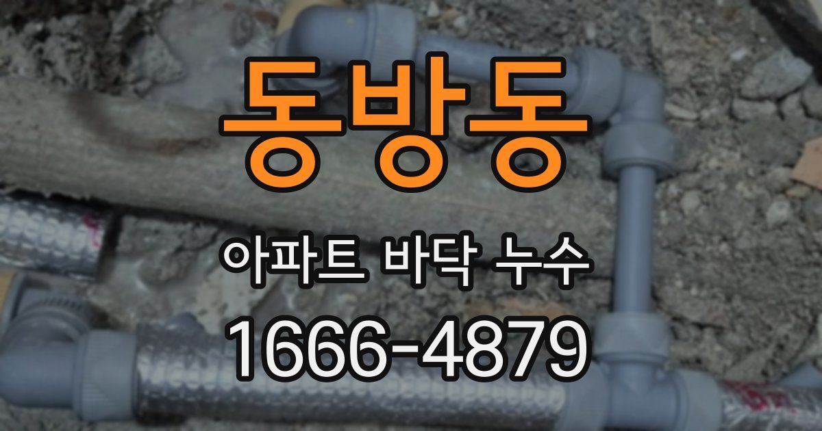 동방동 아파트 바닥 누수