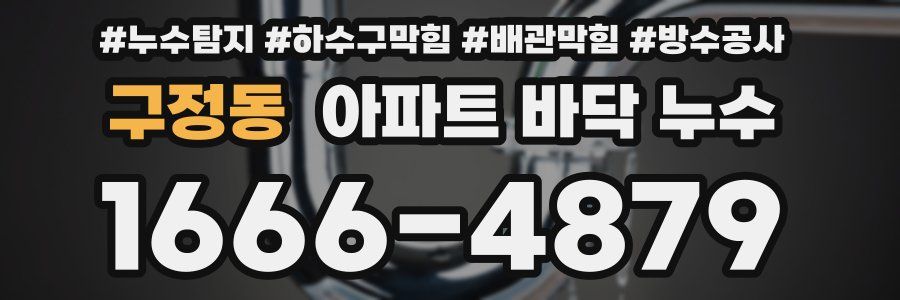 구정동 아파트 바닥 누수