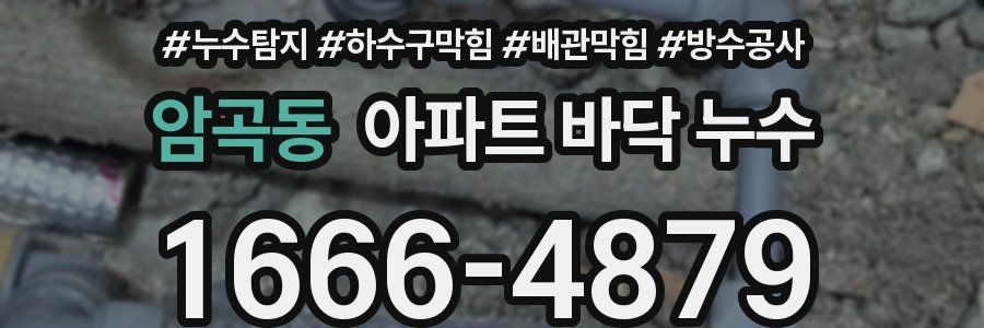 암곡동 아파트 바닥 누수