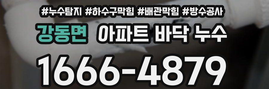 강동면 아파트 바닥 누수