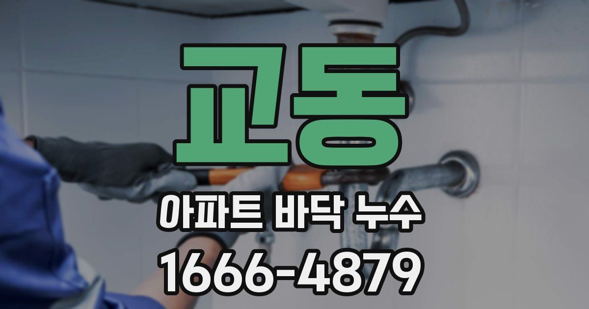 교동 아파트 바닥 누수