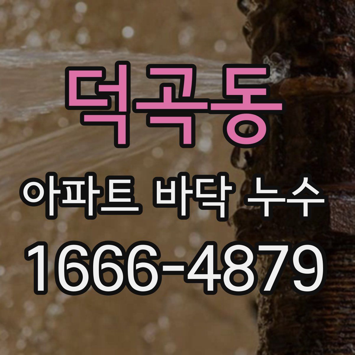 덕곡동 아파트 바닥 누수