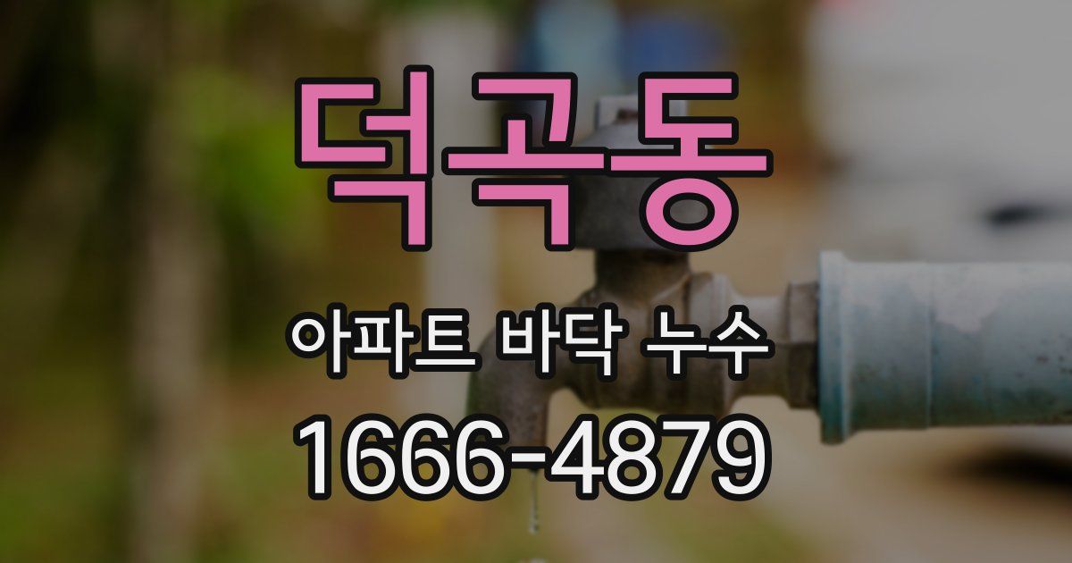 덕곡동 아파트 바닥 누수
