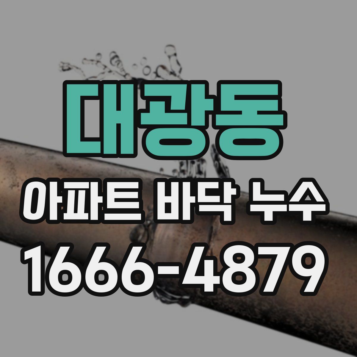 대광동 아파트 바닥 누수