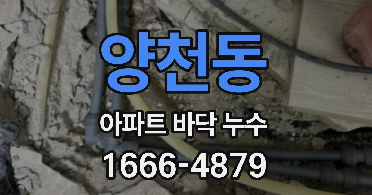 양천동 아파트 바닥 누수