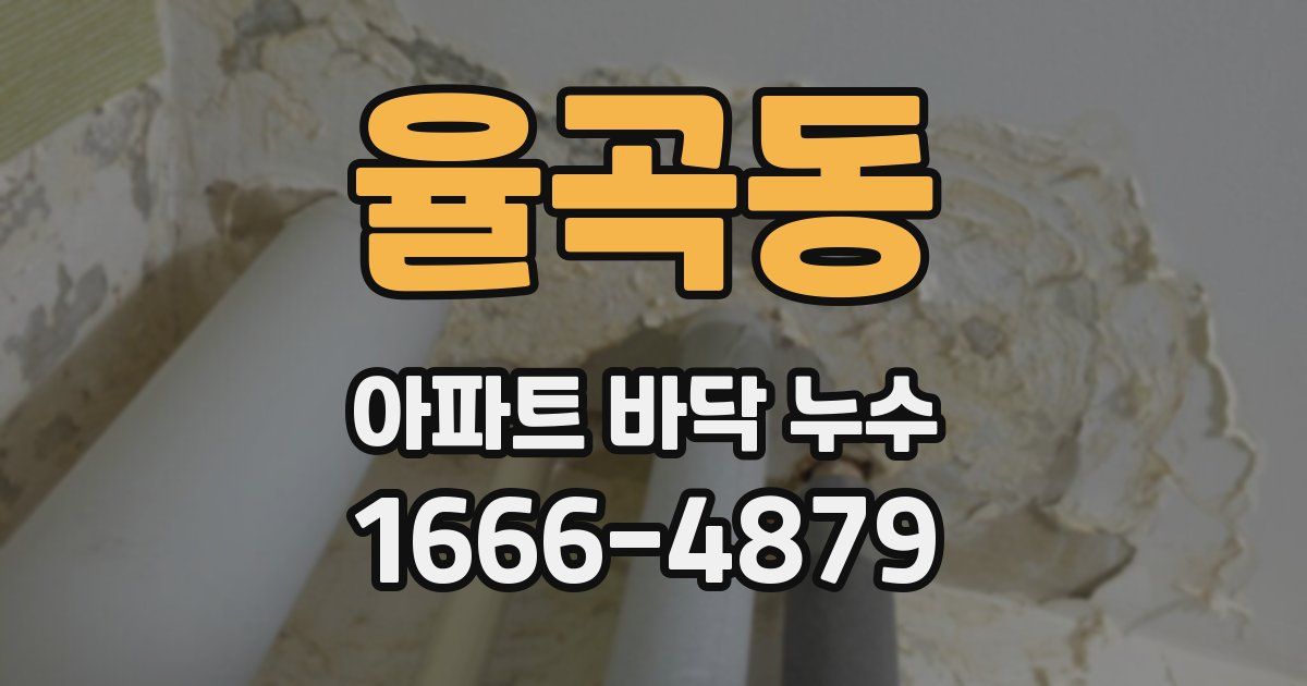 율곡동 아파트 바닥 누수
