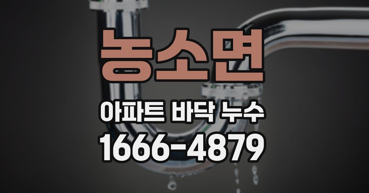 농소면 아파트 바닥 누수