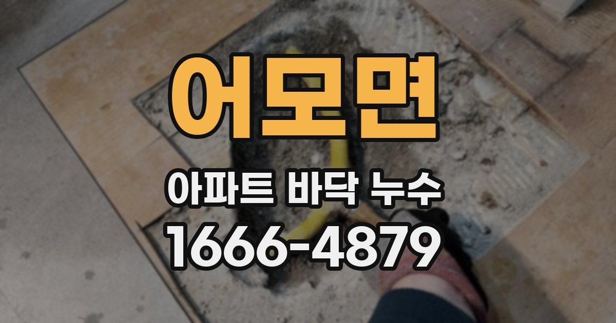 어모면 아파트 바닥 누수