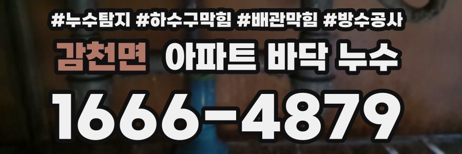 감천면 아파트 바닥 누수
