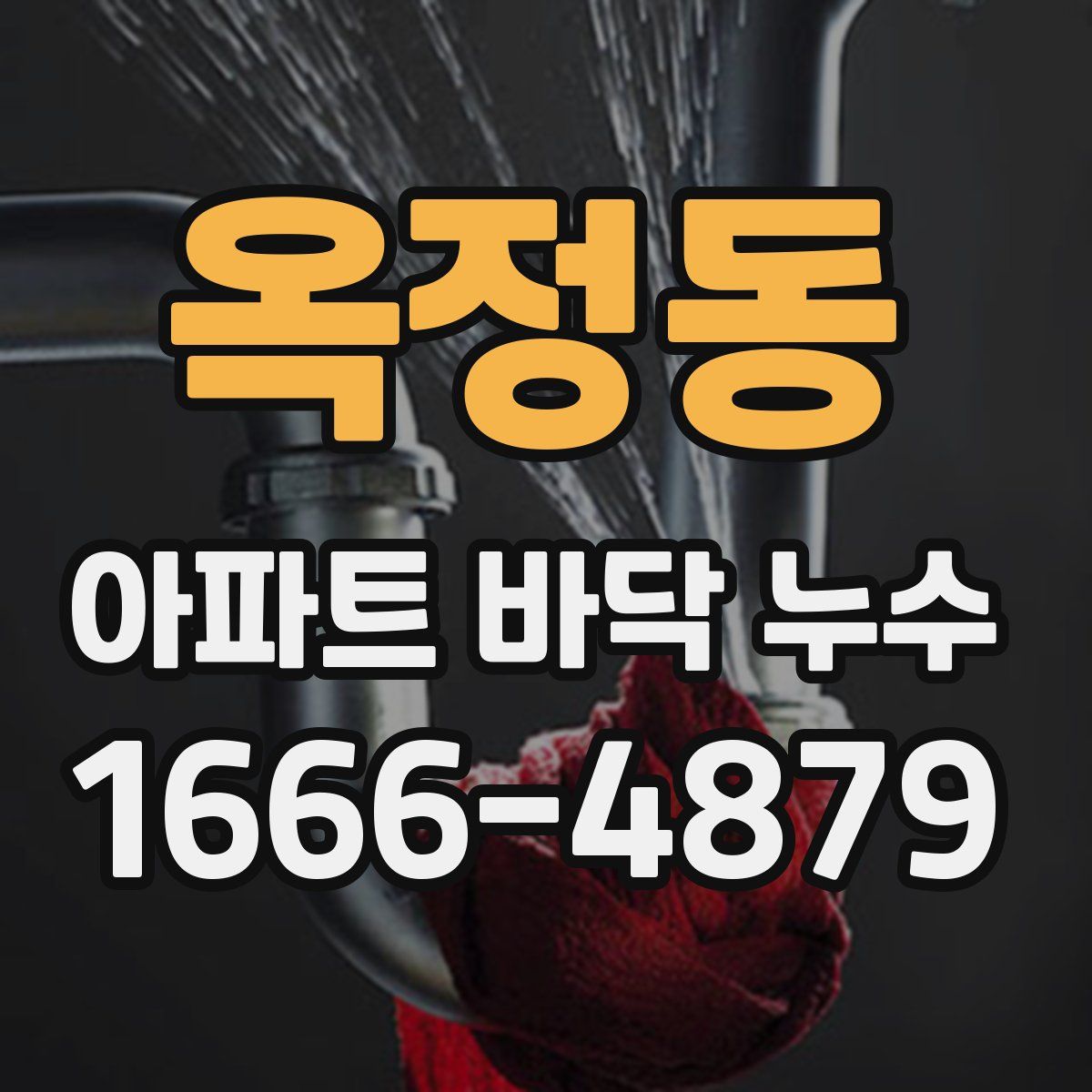 옥정동 아파트 바닥 누수