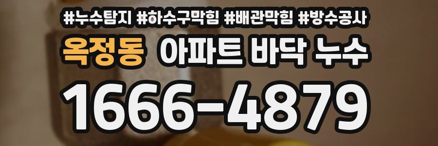 옥정동 아파트 바닥 누수