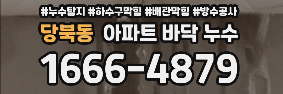 당북동 아파트 바닥 누수