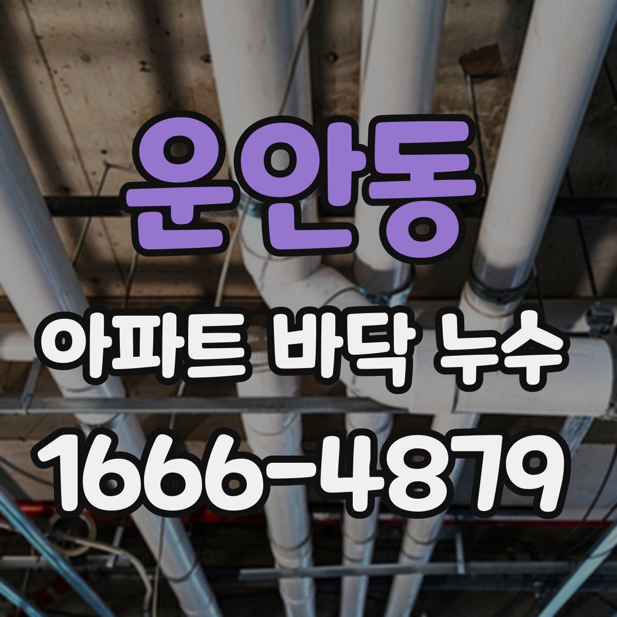 운안동 아파트 바닥 누수