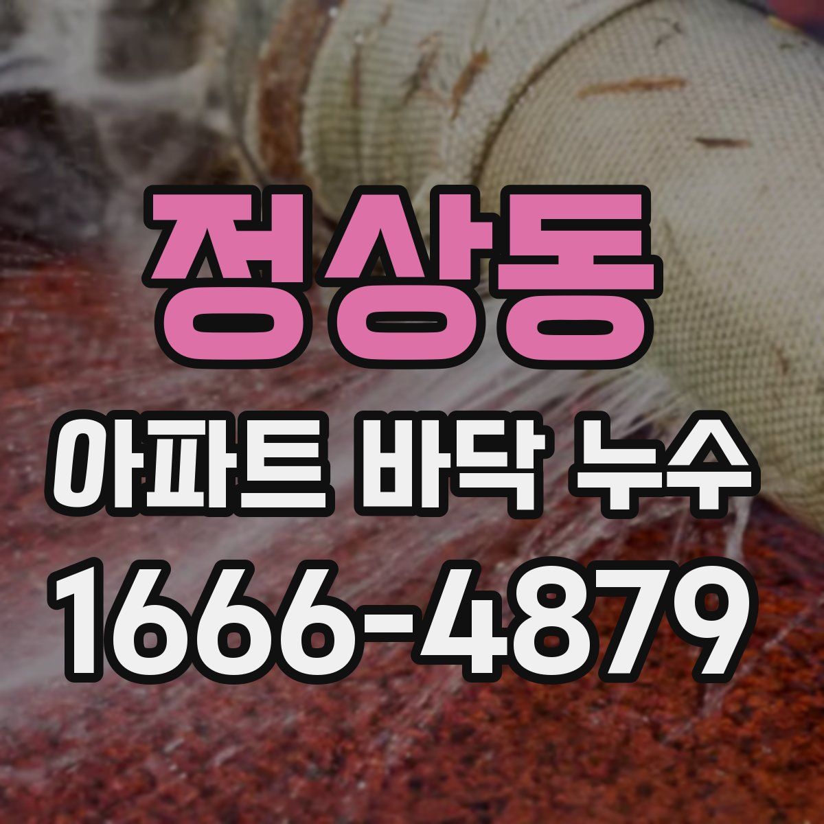 정상동 아파트 바닥 누수
