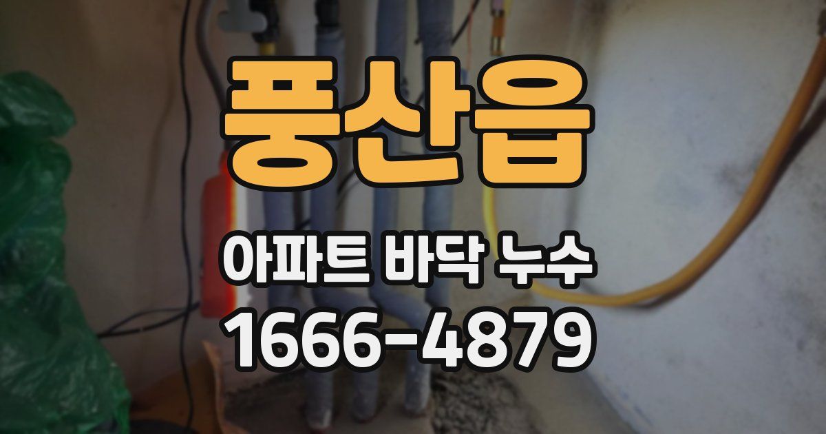 풍산읍 아파트 바닥 누수