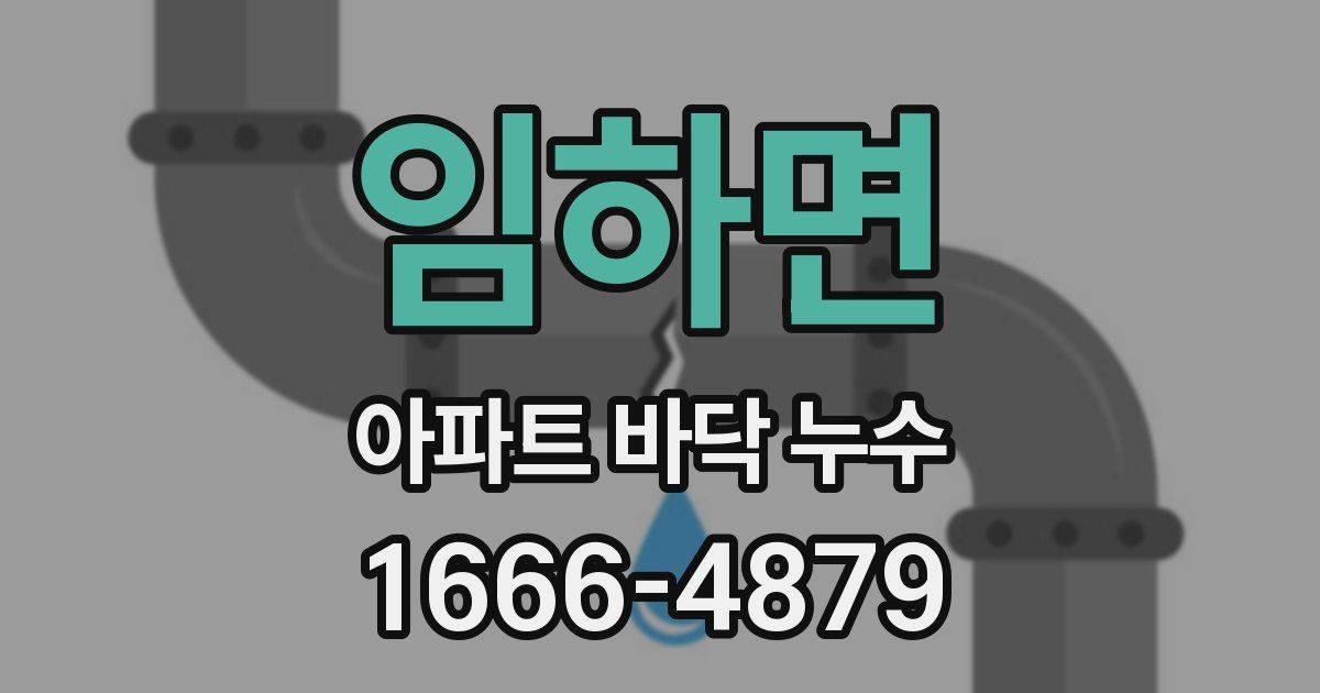 임하면 아파트 바닥 누수