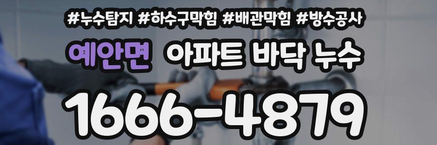 예안면 아파트 바닥 누수