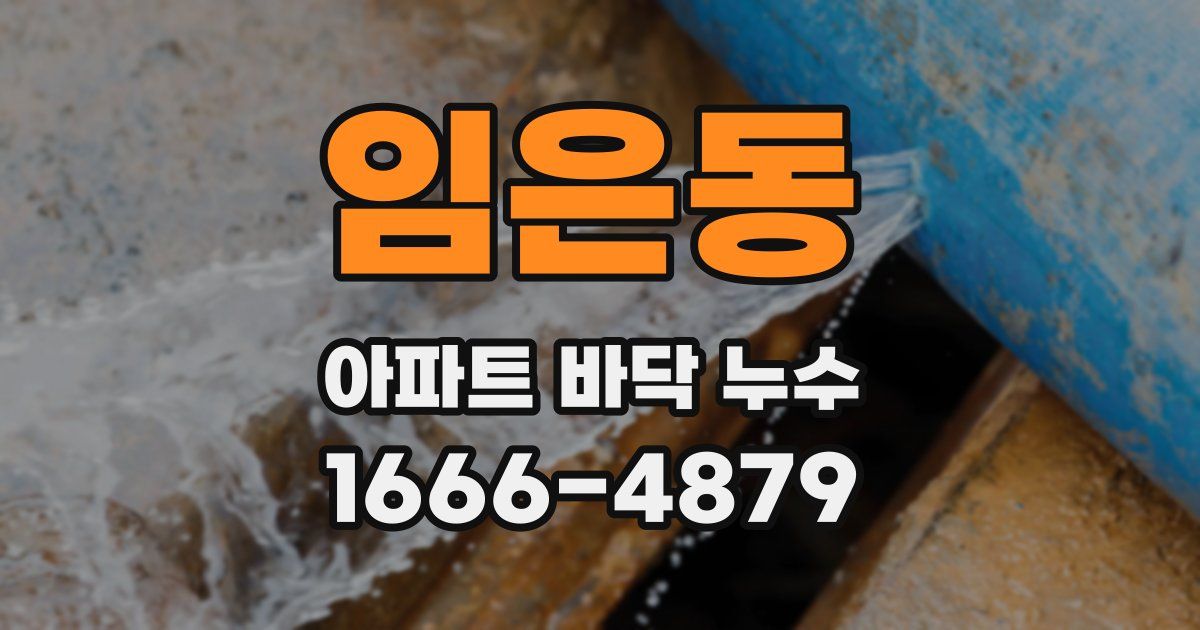임은동 아파트 바닥 누수