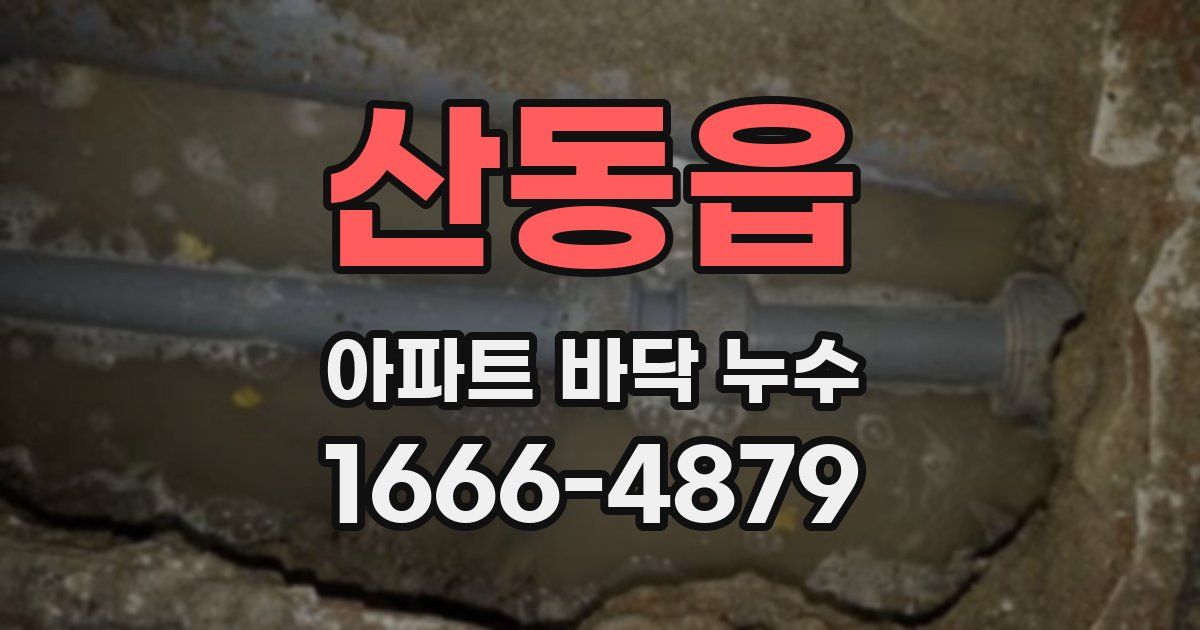 산동읍 아파트 바닥 누수