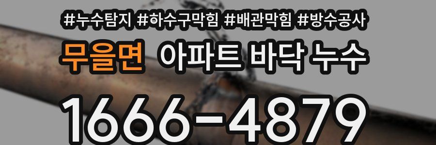 무을면 아파트 바닥 누수