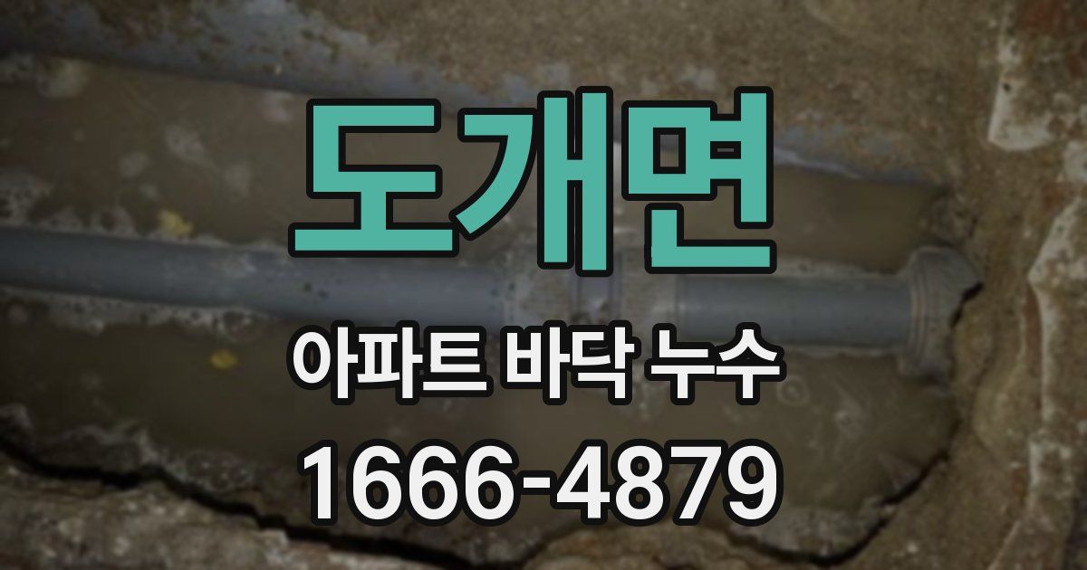 도개면 아파트 바닥 누수