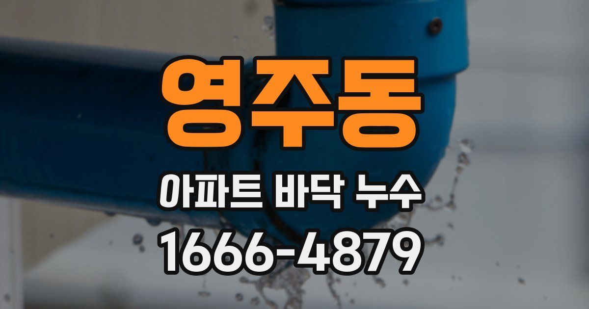영주동 아파트 바닥 누수