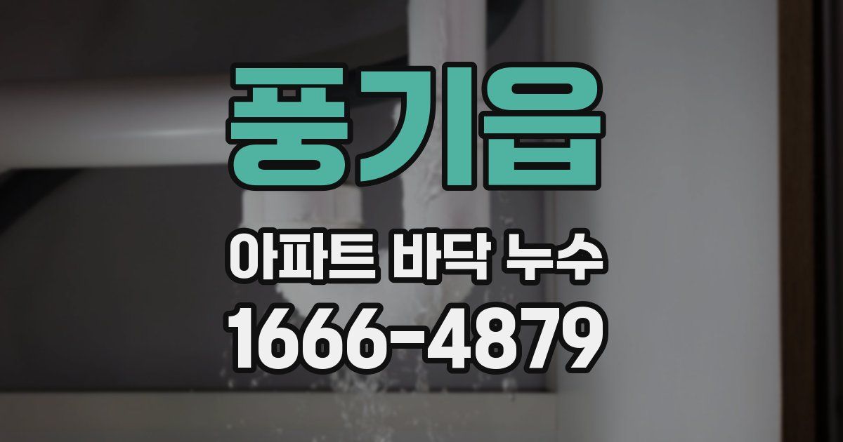 풍기읍 아파트 바닥 누수