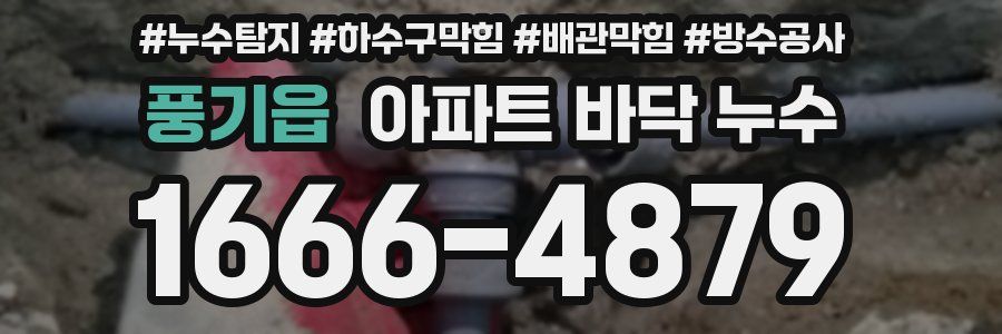 풍기읍 아파트 바닥 누수