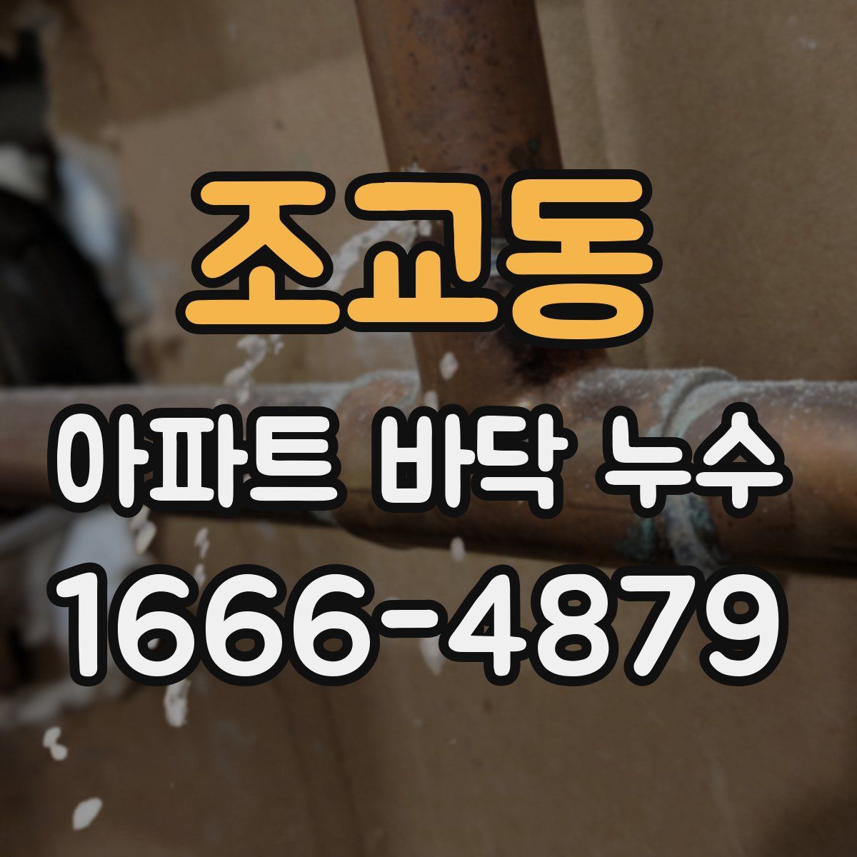 조교동 아파트 바닥 누수
