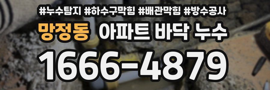 망정동 아파트 바닥 누수