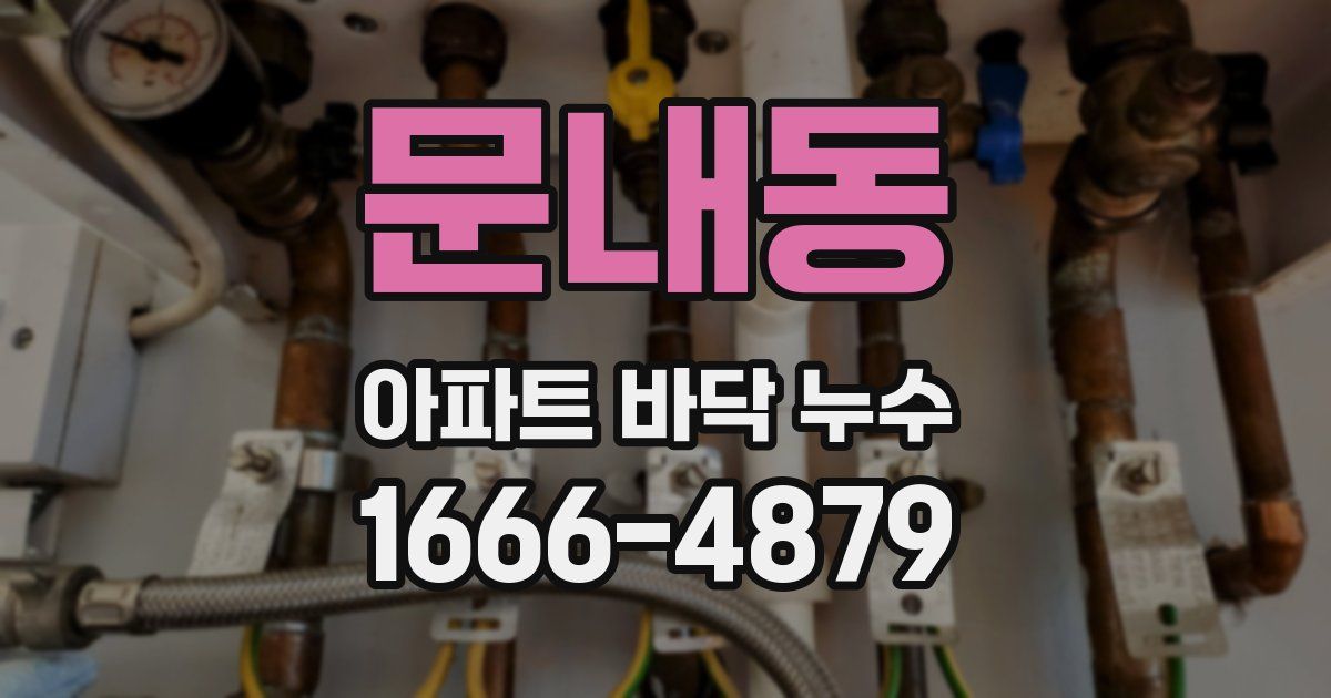 문내동 아파트 바닥 누수