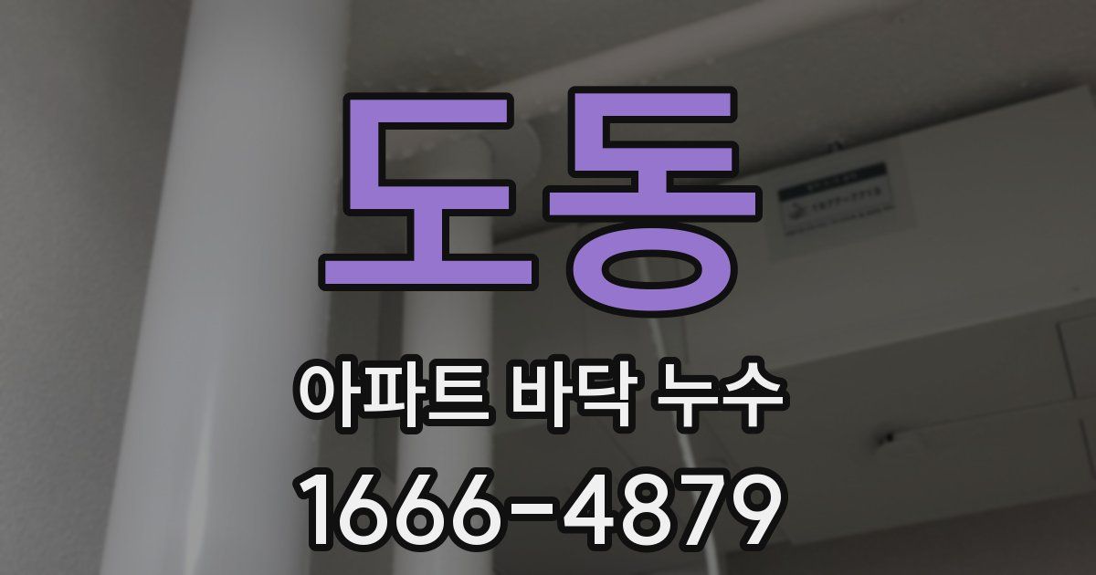 도동 아파트 바닥 누수