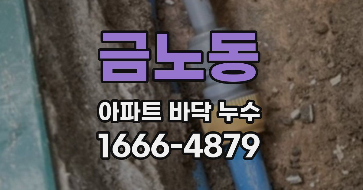 금노동 아파트 바닥 누수