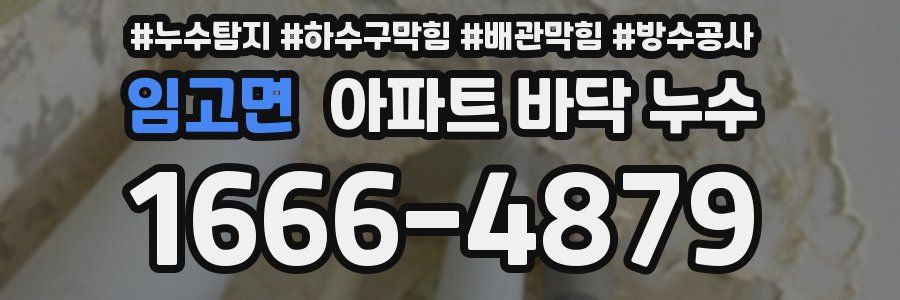 임고면 아파트 바닥 누수