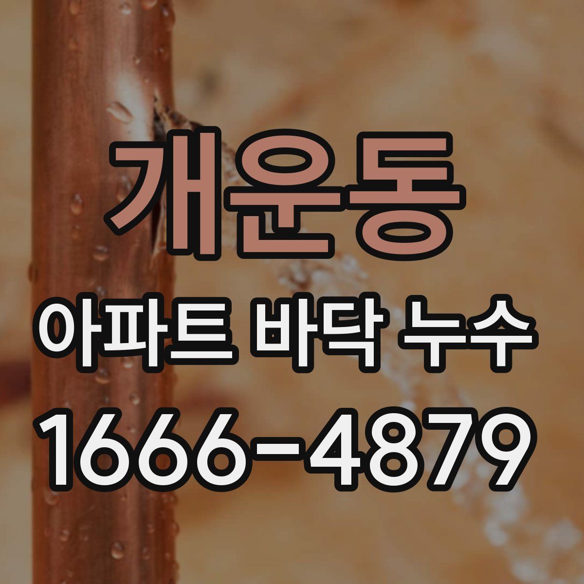 개운동 아파트 바닥 누수