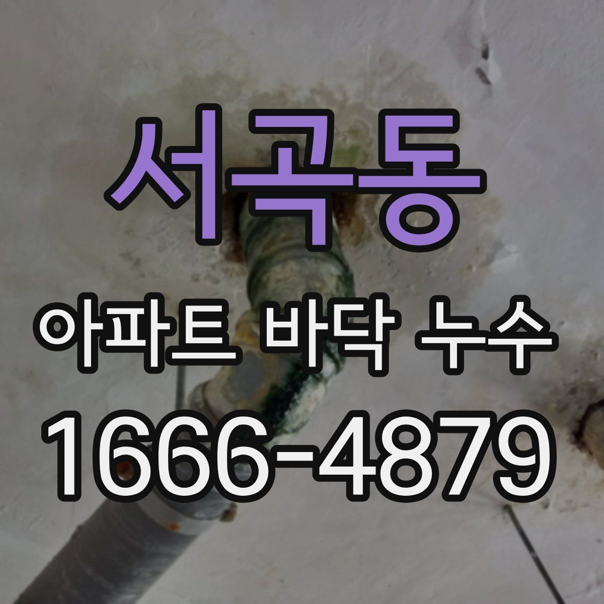 서곡동 아파트 바닥 누수